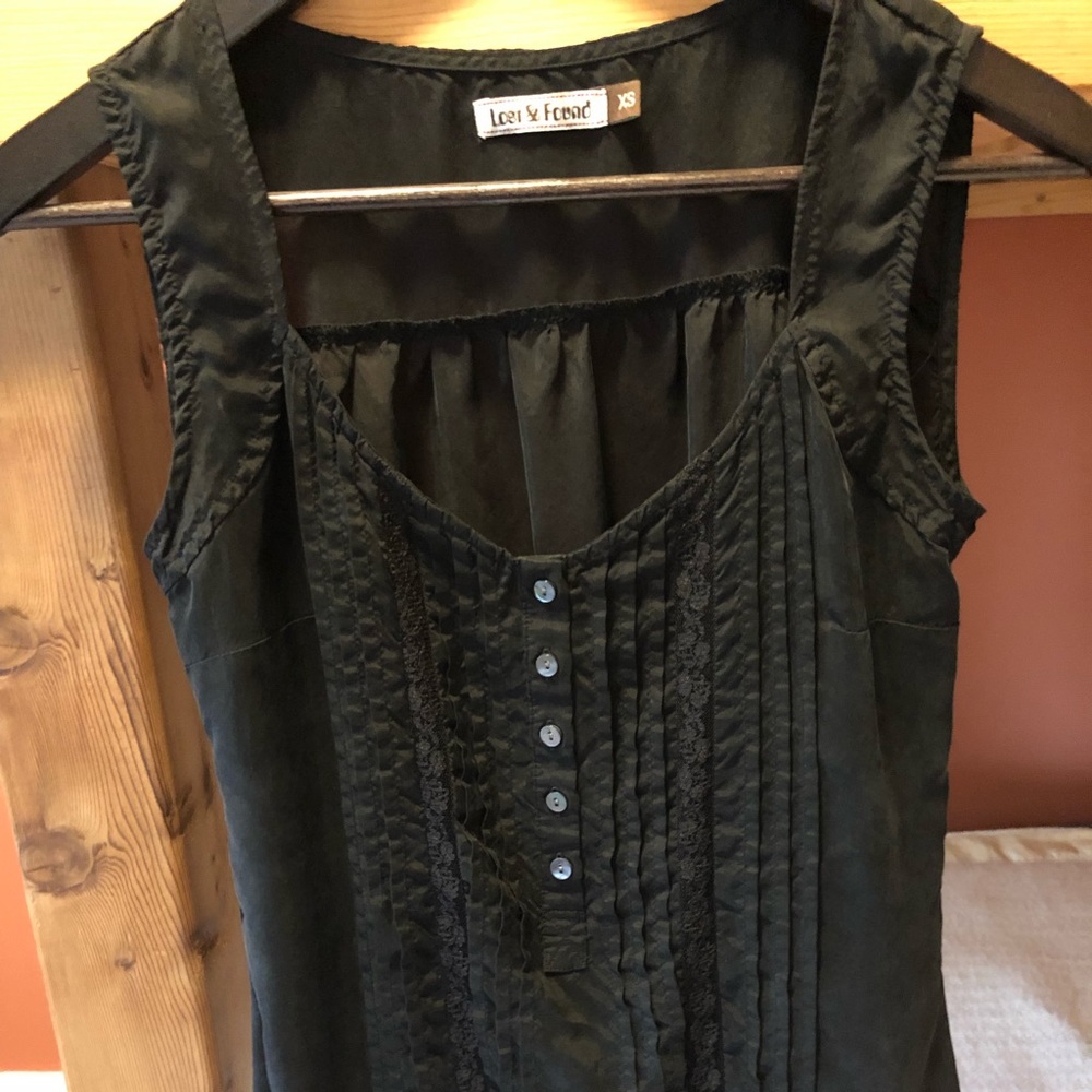 Lost & Found black lace panel top size US XS